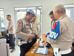 Polres pangandaran melaksanakan pemeriksaan Senjata Api Dinas