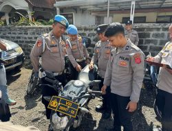 Pengecekan Kendaraan Dinas Dalam Rangka Kesiap Siagaan Operasional Polres Pangandaran
