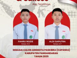2 Siswa MAN 2 Pangandaran Terpilih Menjadi Anggota Paskibra kabupaten