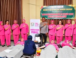 Polres Pangandaran Lakukan Bakti Sosial Donor Darah Dalam Rangka HUT Bhayangkara ke 79